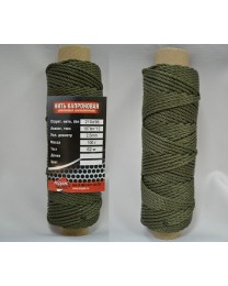 Нить капроновая ХАКИ (диаметр 2,5мм, 210den/96), 100 грамм